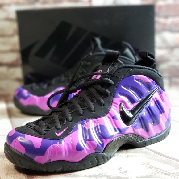nike foamposite pro purple camo